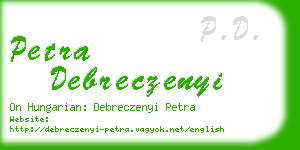 petra debreczenyi business card